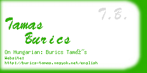 tamas burics business card